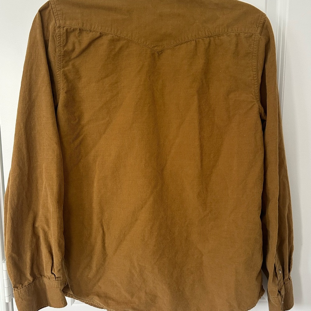 Wrangler boys Bronze Button-Up Shirt Courduroy - Picture 3 of 4